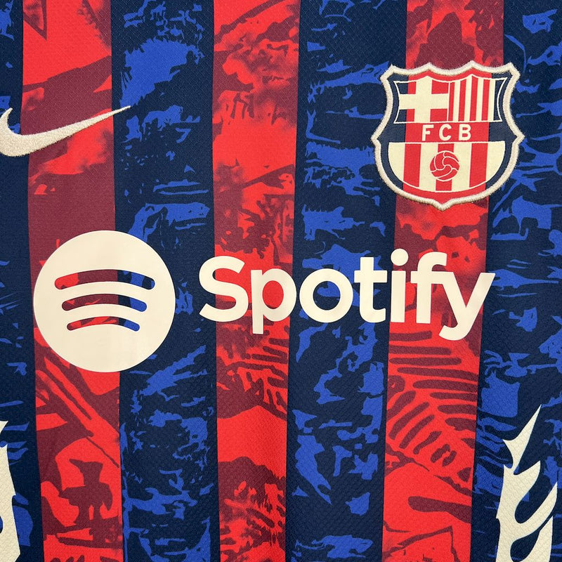 CAMISOLA DO BARCELONA 25/26 AZUL E VERMELHO
