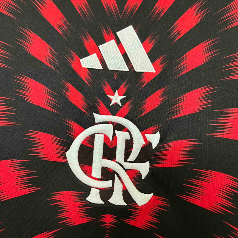 CAMISOLA DO FLAMENGO 25/26 VERMELHO E PRETO TREINO