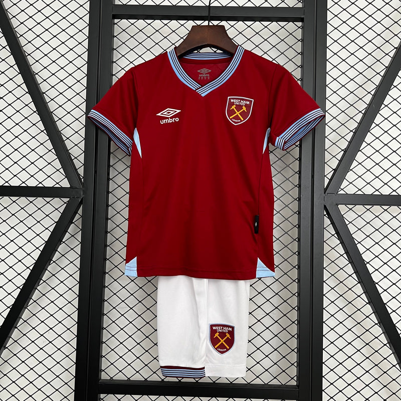 KIT INFANTIL DO WEST HUM 25/26 VERMELHO